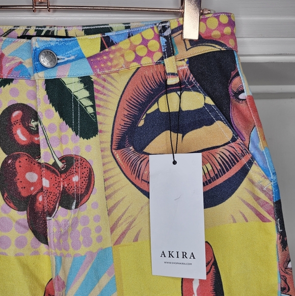 AKIRA Electric Printed Denim Cargo Pants - Picture 6 of 16